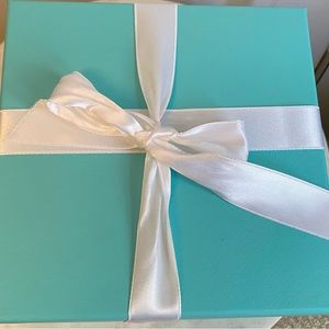 Tiffany blue box and white Ribbon